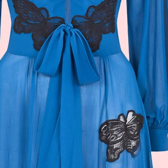 $2545 NWT Current Collection Agent Provocateur Aymee Silk Lace Kimono Robe Dress - Picture 4 of 14